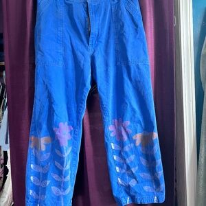 Big bud press work pants big daisy print